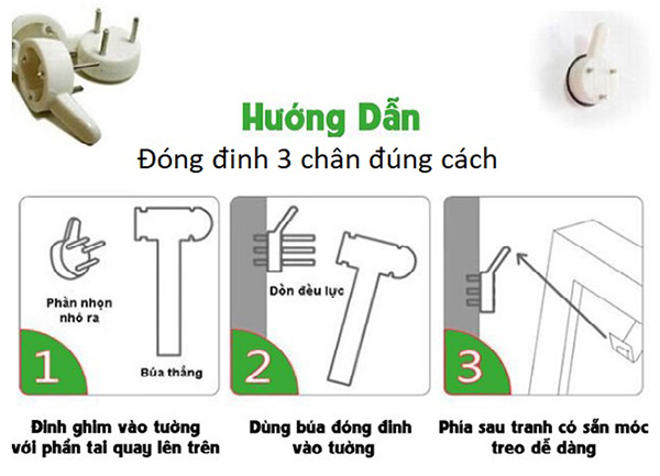 Hướng dẫn đóng đinh 3 chân