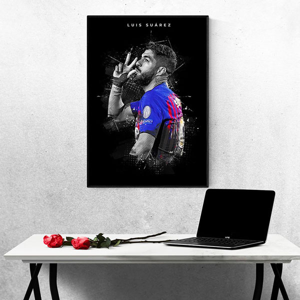 Tranh Treo Tường Cầu Thủ Bóng Đá Luis Suárez