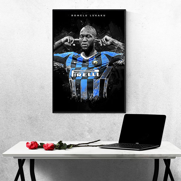 Tranh Treo Tường Cầu Thủ Bóng Đá Romelu Lukaku