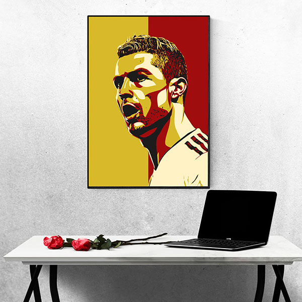 Tranh Treo Tường Cầu Thủ Bóng Đá Cristiano Ronaldo Mẫu 25