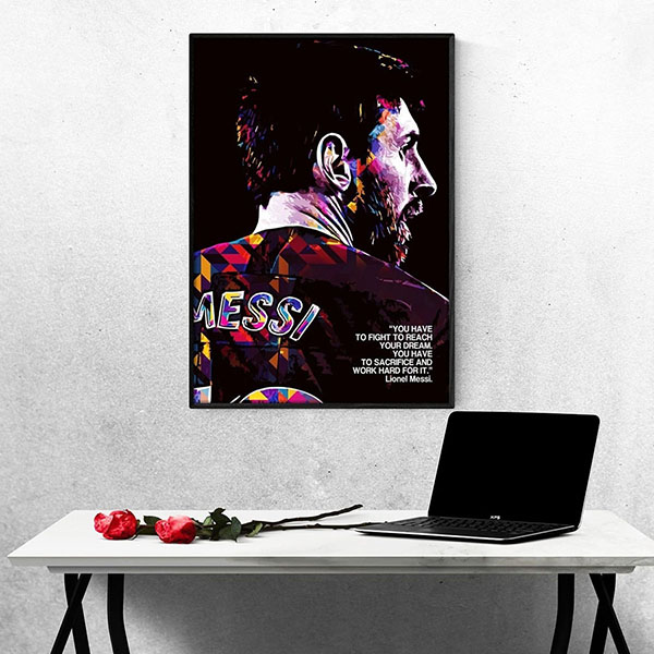 Tranh Treo Tường Cầu Thủ Bóng Đá Lionel Messi Mẫu 13