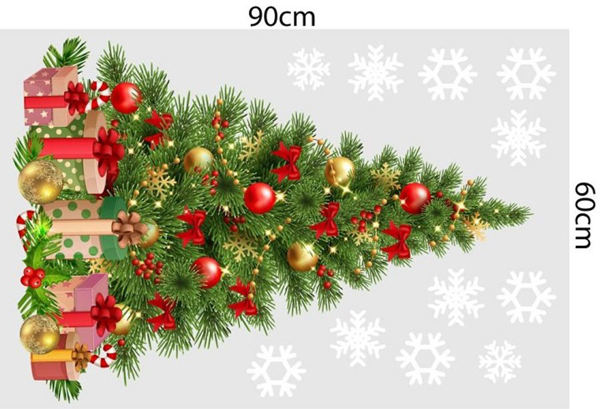Combo Decal Trang Trí Noel Ông Già Noel Phát Quà 2
