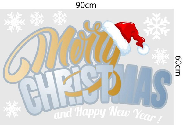 Combo Decal Trang Trí Noel Ông Già Noel Phát Quà 2