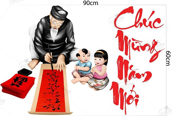 Combo Decal Trang Trí Tết Lễ Hội Xuân (2 Cành Mai 1m5)