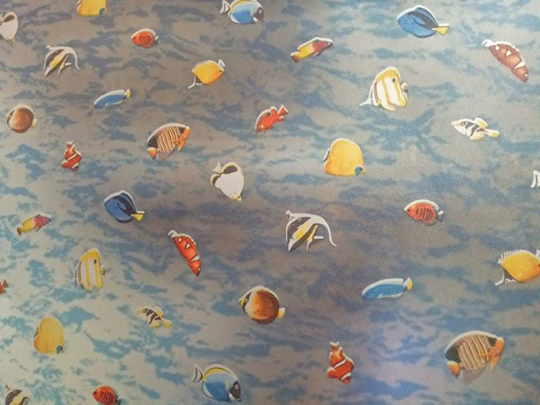 Decal Cuộn Kính Mờ Đàn Cá Sắc Màu