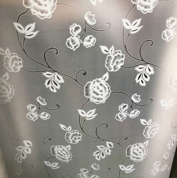 Decal Cuộn Kính Mờ Hoa Hồng Trắng