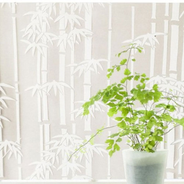 Decal Cuộn Kính Mờ Họa Tiết Lá Trúc Octki