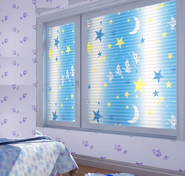 Decal Cuộn Kính Mờ Họa Tiết Trăng Sao