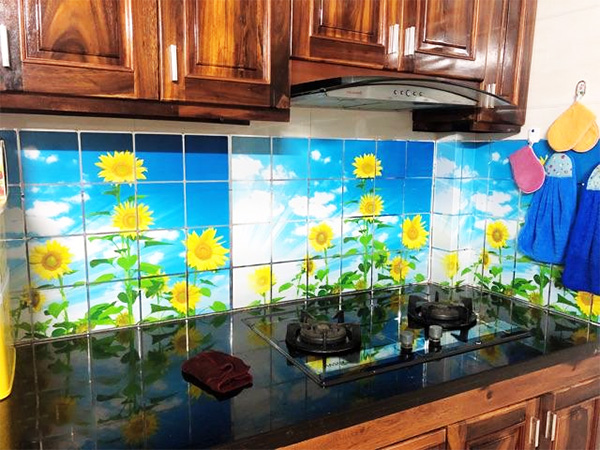 Decal Dán Bếp Hoa Hướng Dương