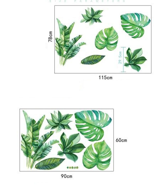 Decal Dán Tường Lá Xanh Nghệ Thuật