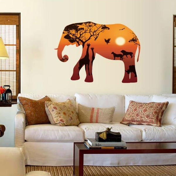  Decal Dán Tường Voi 3D Mẫu 2