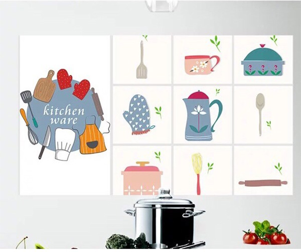 Decal Hình Dụng Cụ Làm Bếp