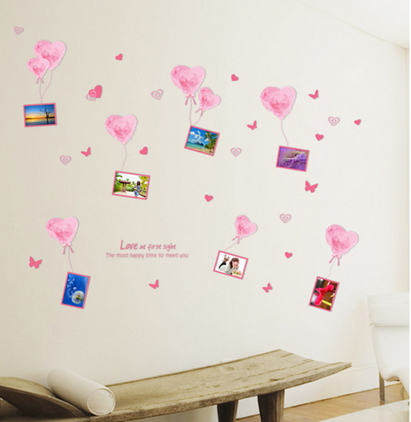 Decal Photo Bóng Bay Hồng 