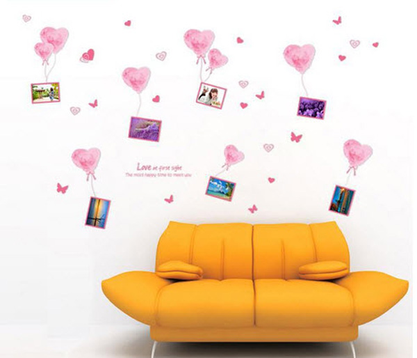 Decal Photo Bóng Bay Hồng 