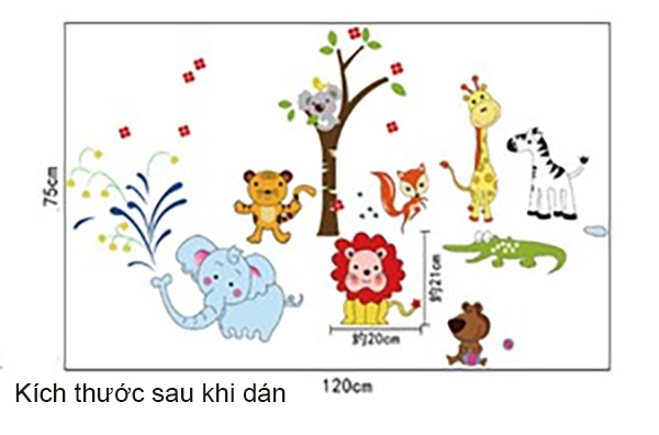 Decal Trang Trí Thú Cùng Vui Chơi