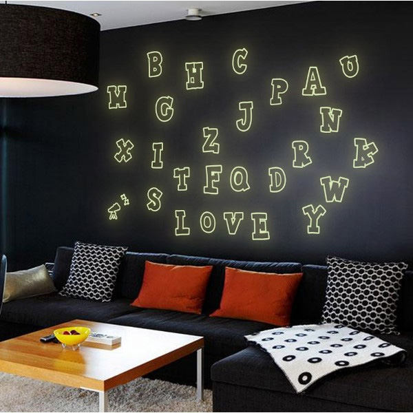 Decal Trang Trí Bảng Chữ Cái Dạ Quang