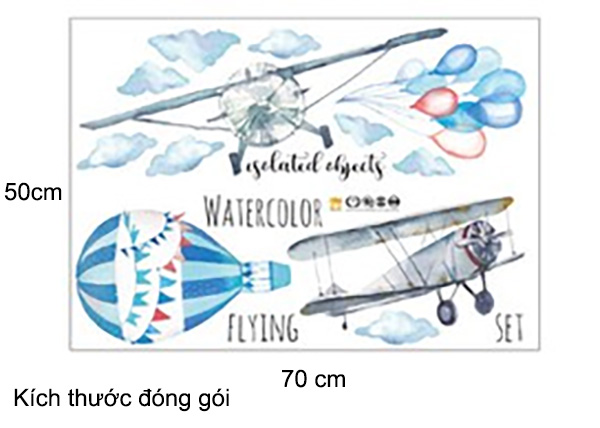 Decal Trang Trí Bầu Trời WaterColor