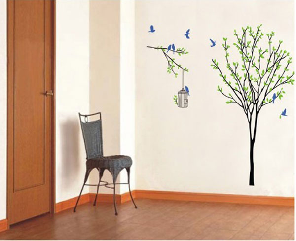 Decal Trang Trí Cành Cây Xanh