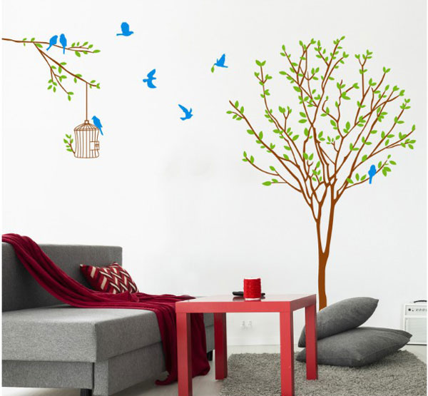 Decal Trang Trí Cành Cây Xanh