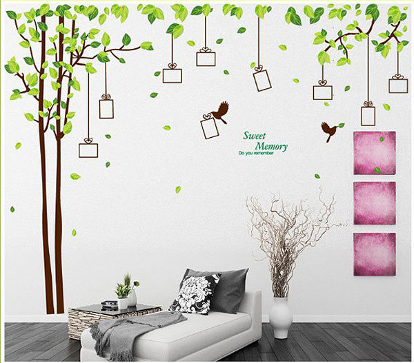Decal Trang Trí Cây Khung Ảnh Treo