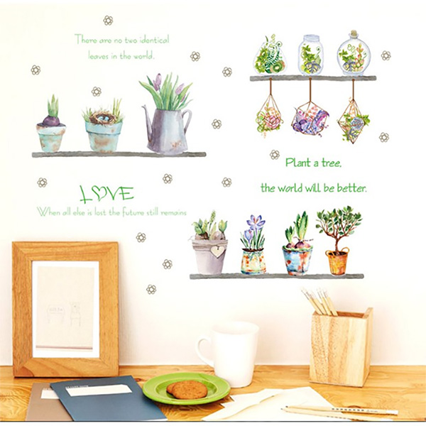  Decal Trang Trí Chậu Cây kiểng