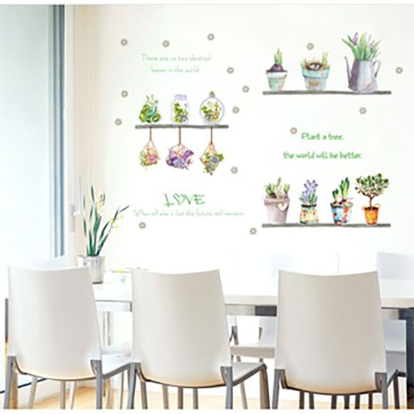  Decal Trang Trí Chậu Cây kiểng