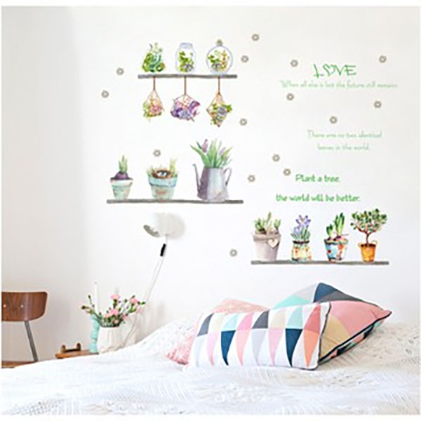  Decal Trang Trí Chậu Cây kiểng