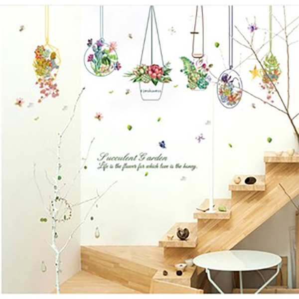 Decal Trang Trí Những Chậu Hoa