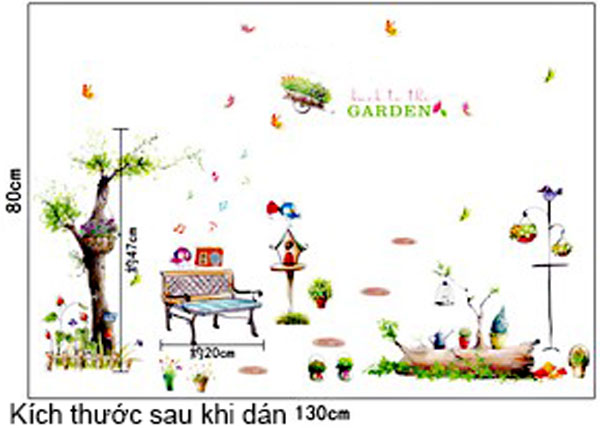 Decal Trang Trí Công Viên Xinh