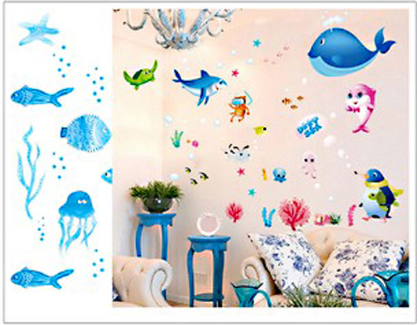 Decal Trang Trí Đại Dương Xanh 2