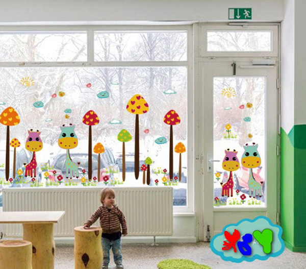 Decal Trang Trí Đôi Hươu Xinh Xắn