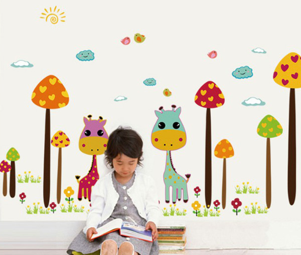 Decal Trang Trí Đôi Hươu Xinh Xắn