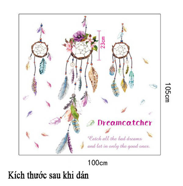 Decal Trang Trí Dream Catcher Sắc Màu