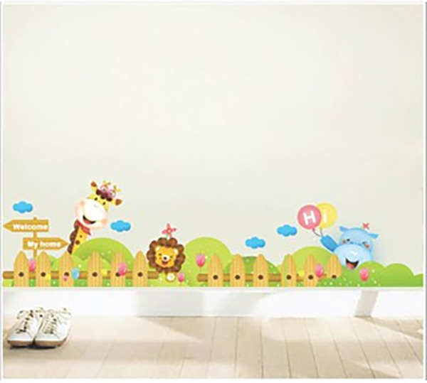 Decal Trang Trí Hàng Rào Sư Tử 