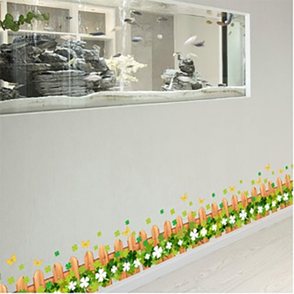 Decal Trang Trí Hàng Rào Cỏ Bốn Lá