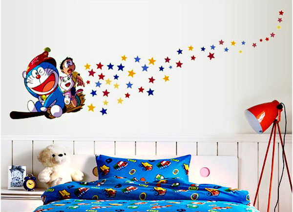 Decal Trang Trí Hình Doremon Dạ Quang