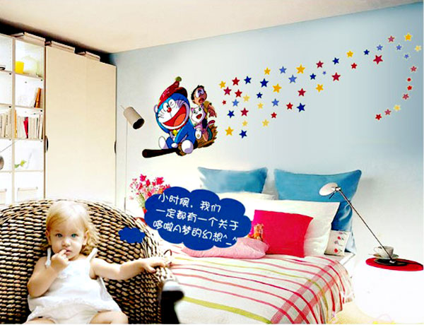 Decal Trang Trí Hình Doremon Dạ Quang