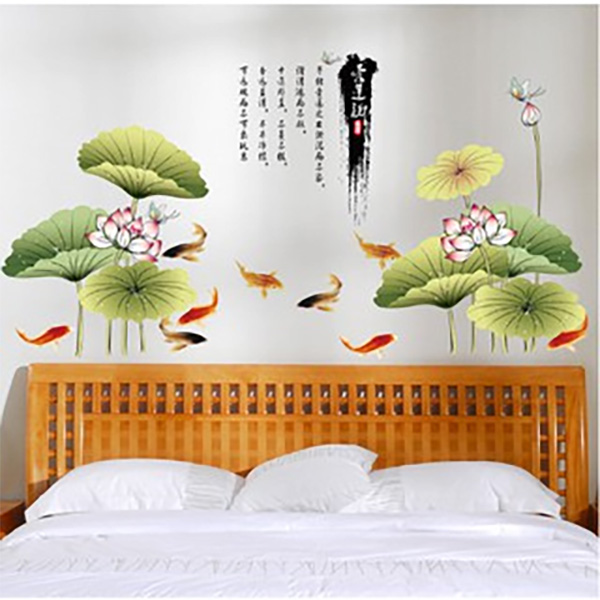  Decal Trang Trí Hồ Sen Cá Koi