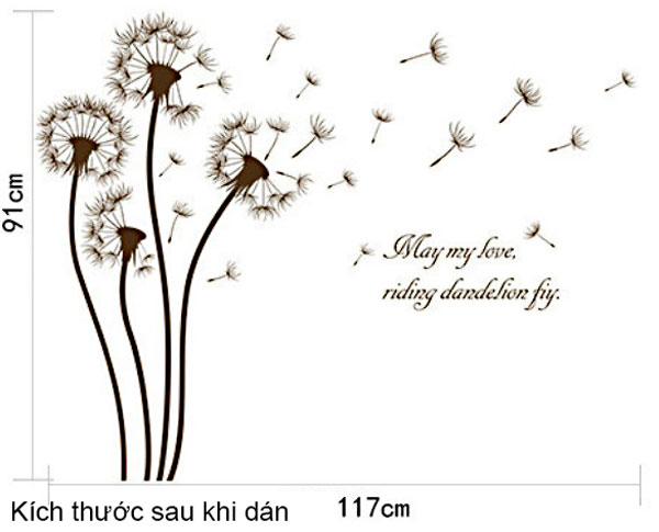 Decal Trang Trí Hoa Bồ Công Anh