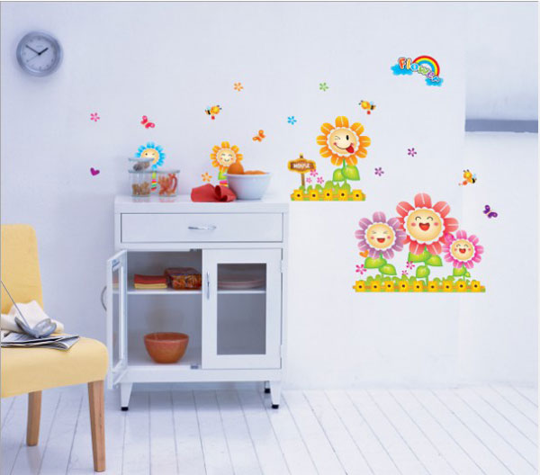 Decal Trang Trí Hoa Hướng Dương Vui Vẻ