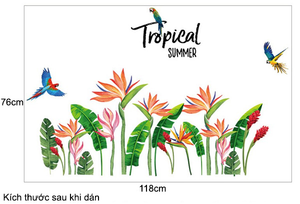 Decal Trang Trí Hoa Thiên Điểu