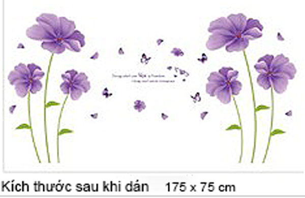 Decal Trang Trí Hoa Tím