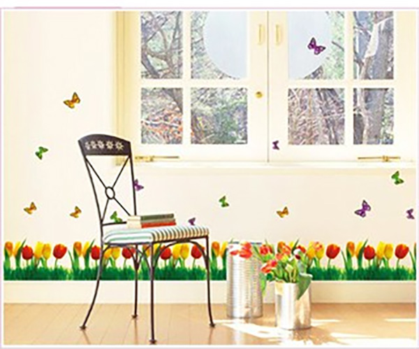 Decal Trang Trí Hoa Tulip Sắc Màu