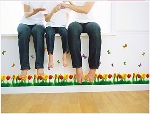 Decal Trang Trí Hoa Tulip Sắc Màu
