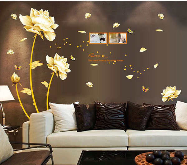 Decal Trang Trí Hoa Vàng Rực Rỡ