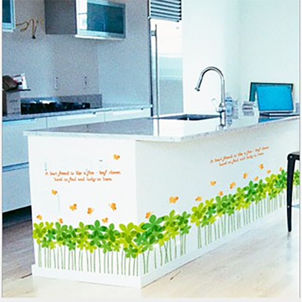 Decal Trang Trí Hoa Xanh May Mắn