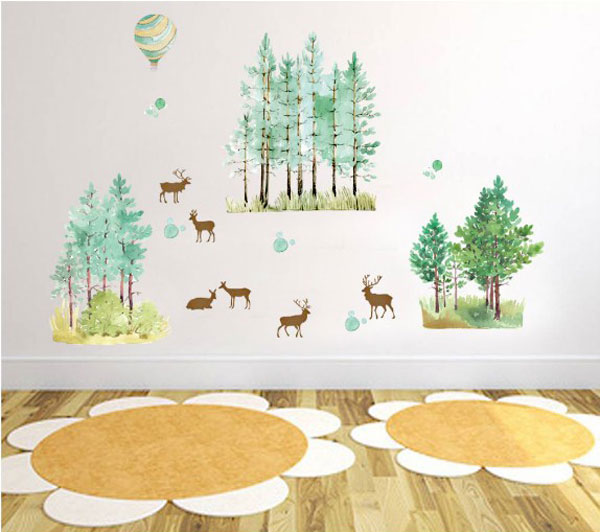 Decal Trang Trí Khu Rừng Xanh