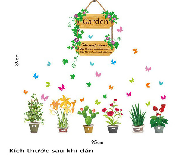 Decal Trang Trí Khu Vườn Sắc Màu