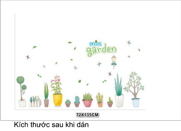 Decal Trang Trí Khu Vườn Xanh