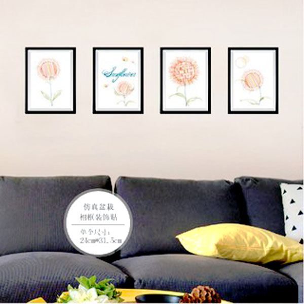 Decal Trang Trí Khung Ảnh Hoa Hướng Dương